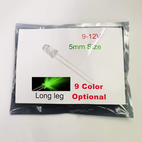 Vista 9 de 50 piezas 12 V 5 mm LED blanco 9 V - 12 V Diodos emisores de luz para grupo de instrumentos