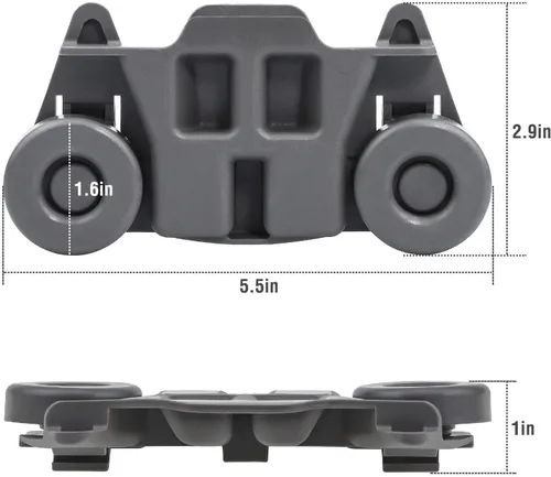 Vista 7 de AMI PARTS W10712394 Kit de ajustador de estante de lavavajillas y 4 unidades W10195416 Ruedas inferiores para lavavajillas Ruedas de rodillo