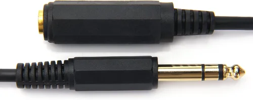 Vista 7 de Cable de extensión estéreo macho a hembra de 15 pies, 1/4 pulgadas, chapado en oro, cable de extensión de auriculares de un cuarto de pulgada