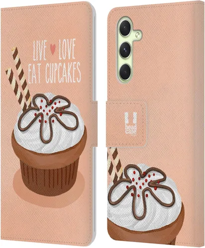 Vista 102 de Head Case Designs Assortment Cupcakes Happiness Leather Wallet Case Compatible with Samsung Galaxy A07 4G Surtido