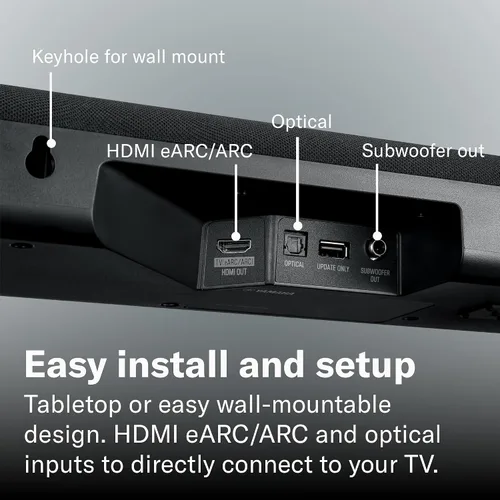 Vista 6 de Yamaha SR-B30A - Barra de sonido Dolby Atmos con subwoofers incorporados (Negro)