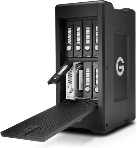 Vista 3 de G-Technology Solución de almacenamiento Thunderbolt 2 Shuttle XL de 48 TB G-SPEED - Transportable, Hardware RAID, 8 bahías - 0G04655-1