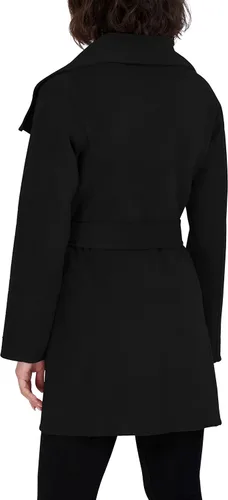 Vista 4 de TAHARI Women's Ella Lightweight Double Face Wool Wrap Coat With Tie Belt
