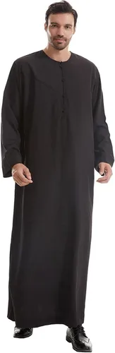 Vista 12 de Ropa musulmana para hombre, bata de caftán duradera, vestido largo de Dubai, ropa étnica, 1 bata suave