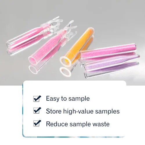 Vista 3 de Insertos de polipropileno microvolumen 340ul base cónica con Polyspring HPLC GC Vial PP Inserto para muestra sensible a PH, paquete de 100