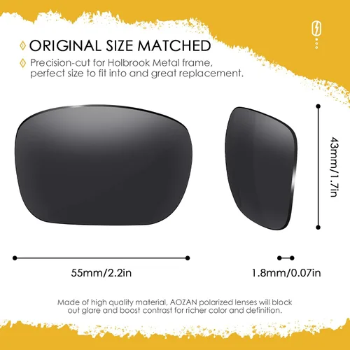 Vista 12 de Lentes de repuesto ANSI Z87.1 para gafas de sol Oakley Holbrook Metal OO4123