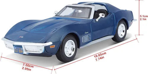 Vista 2 de Maisto 1/24 Edición Especial 1970 Chevrolet Corvette - Azul