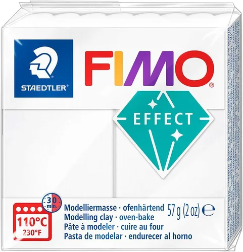 Vista 6 de Staedtler FIMO Effects Arcilla Polimérica - Arcilla para Hornear en Horno para Joyería, Escultura, Azul Translúcido 8020-374