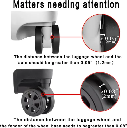 Vista 5 de Limpskys 48 Pcs luggage wheel covers6 Colos, luggage wheel protector, suitcase wheel covers, silicone suitcase wheel cover, wheel covers for