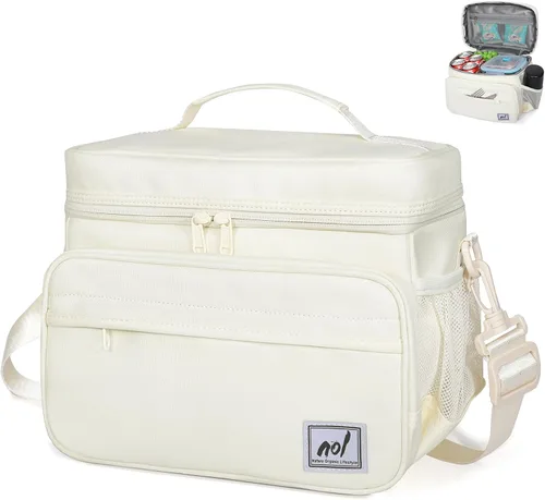 Vista 11 de NOL Natural Organic Lifestyle Loncheras totalmente aisladas para mujeres y hombres, bolsa enfriadora de nailon ligera para comidas de adultos