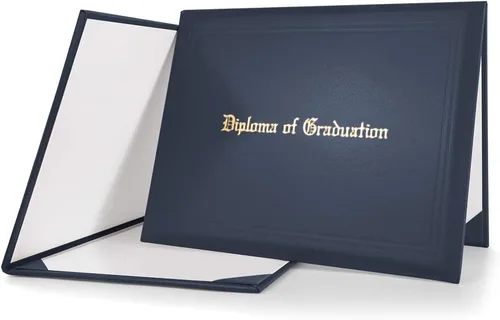 Vista 9 de GraduationMall Cubierta impresa para diploma para certificado 8.5 x 11 pulgadas, color negro, paquete de 1