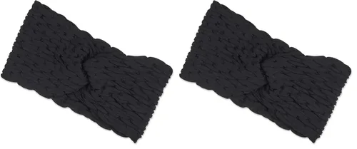 Vista 5 de Scünci by Conair - Diadema extra ancha, fabricada en Italia, en negro, 1 unidad
