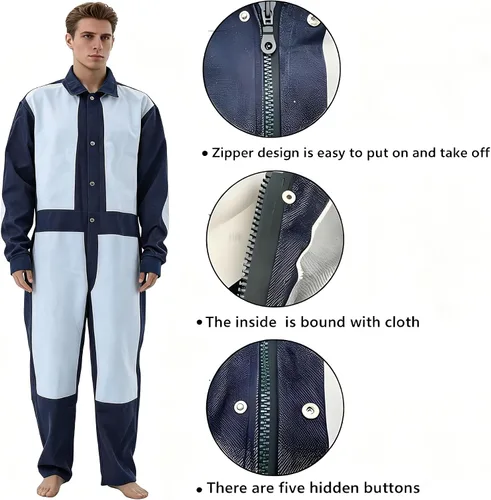 Vista 3 de SHUNJIE Traje de explosión Traje protector de pintura en aerosol Traje protector de trabajo de seguridad con chorro de arena