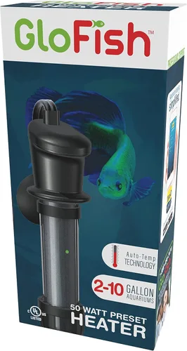 Vista 8 de GloFish Calentador sumergible de 50 vatios, para acuarios de hasta 10 galones, certificado UL, negro