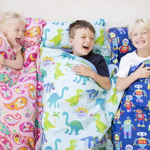 Vista 2 de Wildkin Kids Nap Mat with Pillow for Boys & Girls – Soft & Cozy Toddler Sleep Mat for Daycare, Preschool, Kindergarten & Travel, Ages 3–7, Machine