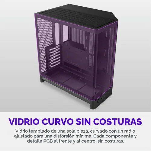 Vista 4 de [Usado] NZXT H6 - Carcasa compacta de doble cámara ATX para PC, soporte de ventilador de 0.394 x 4.724 in, radiador de 14.173 in, lista para Negro