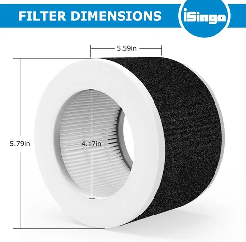 Vista 8 de Filtro de repuesto EPI810 compatible con purificadores de aire KOIOS y MOOKA y MEGAWISE EPI810, con filtro HEPA 3 en 1 para filtro Mooka EPI810