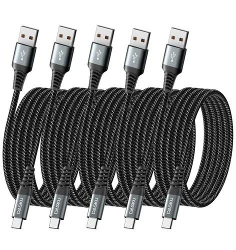 Vista 87 de Dasku iPhone 17 USB C a USB C de carga rápida, 60 W (3.1 A), paquete de 2 cables cargador de carga de 3 pies tipo C para iPhone 17/16/15/15 Plus/15