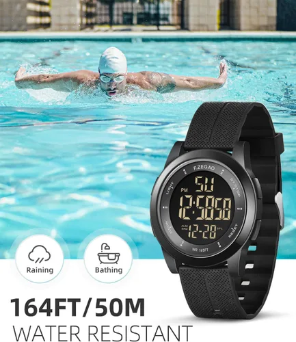 Vista 4 de Digital Watch Waterproof, Ultra-Thin Super Wide-Angle Display Sport Digital Watches for Men Women Swimming