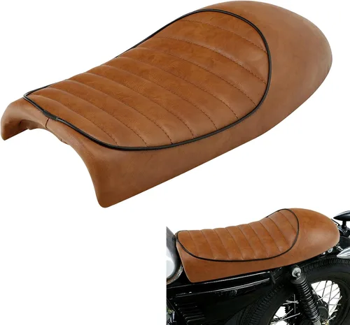 Vista 10 de Green-L Universal Black Hump Vintage Cafe Racer Funda de sillín para Honda Negro