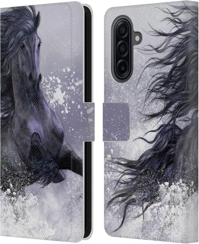 Vista 57 de Head Case Designs Officially Licensed Laurie Prindle A Morgan Christmas Western Stallion Leather Wallet Case Compatible with Samsung Galaxy A07 4G