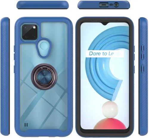 Vista 24 de Funda compatible con Xiaomi Poco X3 NFC, compatible con Xiaomi Poco X3 Pro/Poco X3 Ring Stand 3 en 1, color negro