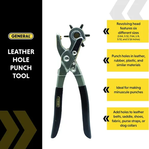 Vista 7 de Sacabocados General Tools 73 giratorio resistente
