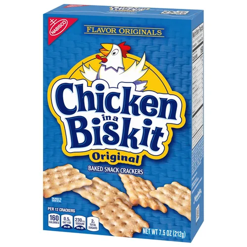 Vista 13 de Chicken in a Biskit Galletas horneadas originales, aperitivos a granel, 6 cajas de 7.5 onzas