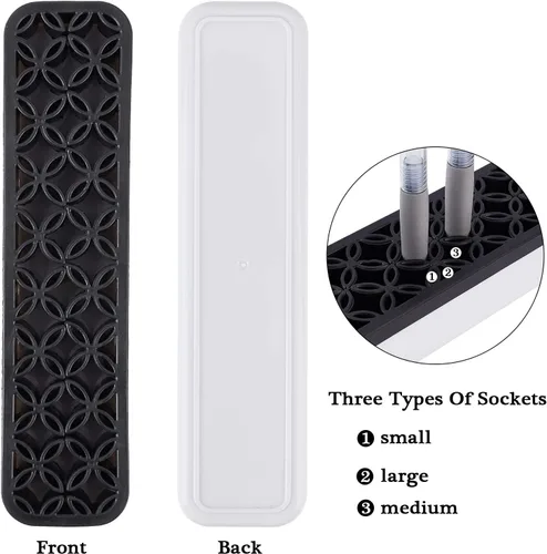 Vista 3 de GORGECRAFT Organizadores de escritorio para coser de silicona, soporte para brochas de maquillaje, soporte para bolígrafos de pintura cosmética