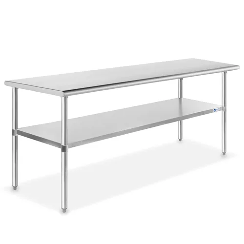 Vista 17 de GRIDMANN Mesa de trabajo de acero inoxidable de 12 x 24 pulgadas, mesa de preparación de cocina comercial NSF con estante inferior para restaurante