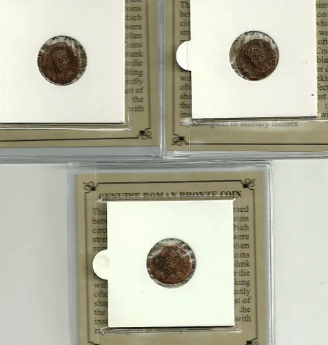 Vista 7 de UNA - AUTÉNTICA MONEDA DE BRONCE ANTIGUA ROMANA. De 1700 años de antigüedad. CALIDAD VARIADA