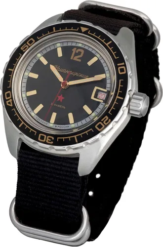 Vista 2 de Vostok Komandirskie Reloj de pulsera militar ruso automático para hombre WR 656.2ft # 020741