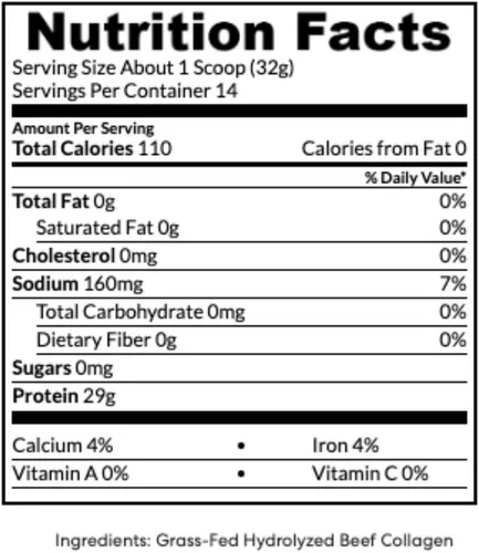 Vista 4 de True Nutrition Polvo de colágeno hidrolizado, alimentado con pasto, carne de res criada en pasto, 1.13 oz de proteína de colágeno por porción