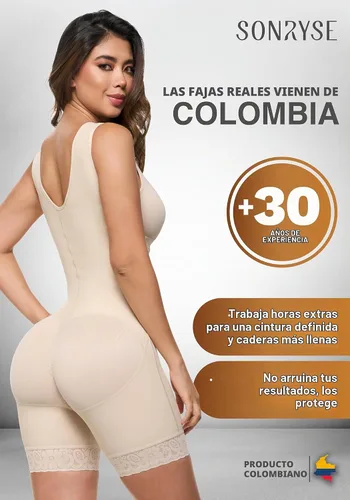 Vista 2 de Sonryse Faja Colombianas Prendas de Compresión Postoperatorio Etapa 2 Fajas Reductoras y Moldeadoras 086bf Beige