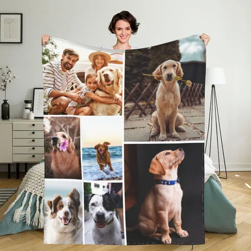 Vista 27 de Manta personalizada con texto de fotos, manta personalizada con mis propias fotos, manta conmemorativa personalizada para madres para mamá, papá