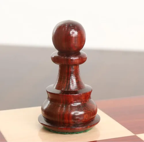 Vista 7 de Royal Chess Mall - Juego de Ajedrez Zagreb Ruso 59' de 3.9" - Solo piezas de ajedrez - Brote doble ponderado de madera de rosa