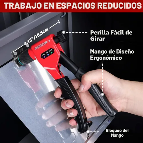 Vista 4 de Herramienta de tuerca de remache de flecha, kit de pistola de tuerca