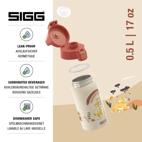 Vista 3 de SIGG - Botella de acero inoxidable para niños - Shield One - Adecuado para bebidas carbonatadas - 17 Oz
