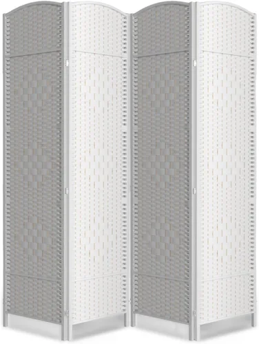 Vista 13 de Divisor de habitación de 4 paneles, pantalla de privacidad plegable de 6 pies, divisor de pared de panel plegable extra ancho con divisor de pared