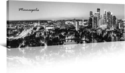 Vista 46 de Atlanta Skyline - Arte de pared para sala de estar, lienzo de paisaje urbano, decoración moderna para el hogar, imágenes panorámicas, edificio