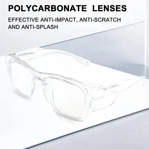 Vista 3 de Gafas de seguridad – Lentes antivaho – Protección ocular con escudos laterales – Anteojos protectores ANSI Z87.1 – Protección UV para mujeres