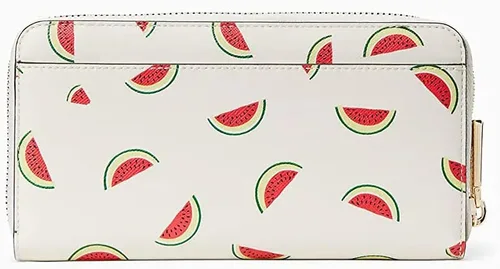 Vista 3 de Kate Spade New York Cartera Continental Grande con Cremallera Alrededor (Sandía), Sandía, Cartera Continental