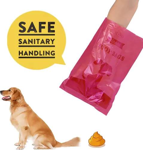 Vista 4 de Bolsa para excrementos de perro, 26 rollos (390 unidades), bolsas biodegradables para desechos de perros con 1 dispensador gratis, bolsas