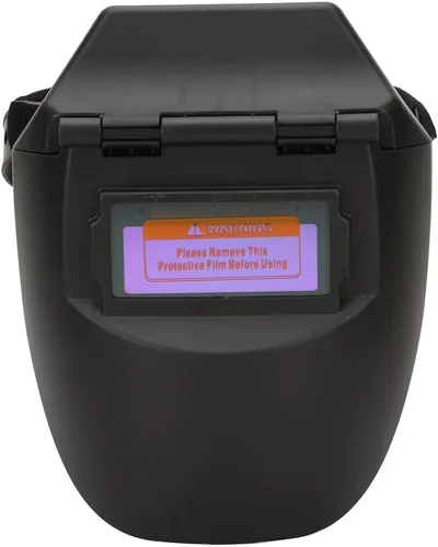 Vista 9 de Casco de soldadura fotoeléctrica, máscara de soldadura de oscurecimiento automático solar, casco de soldadura para soldadura eléctrica de gas (negro)