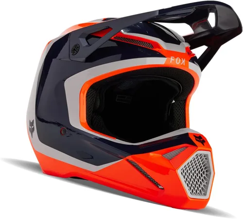 Fox Racing Casco unisex para motocross V1, naranja fluorescente, talla XXL