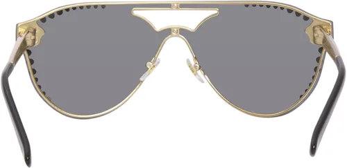 Vista 4 de Versace Gafas de sol de metal para, Montura doradalente gris oscuro