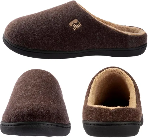 Vista 21 de RockDove Pantuflas tipo zueco con forro de sherpa para hombre