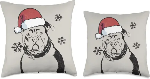 Vista 3 de Christmas Love American Bully Funny American Bully - Cojín de Papá Noel de Navidad, 16 x 16 pulgadas, multicolor