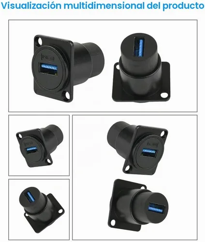 Vista 5 de Toronce D R Series USB3.0 Conector de montaje en panel de paso (USB3.0)
