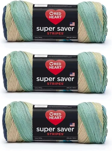 Vista 87 de Red Heart Hilo Super Saver, paquete de 3, estampado artístico, 3 unidades Estampado De Artista